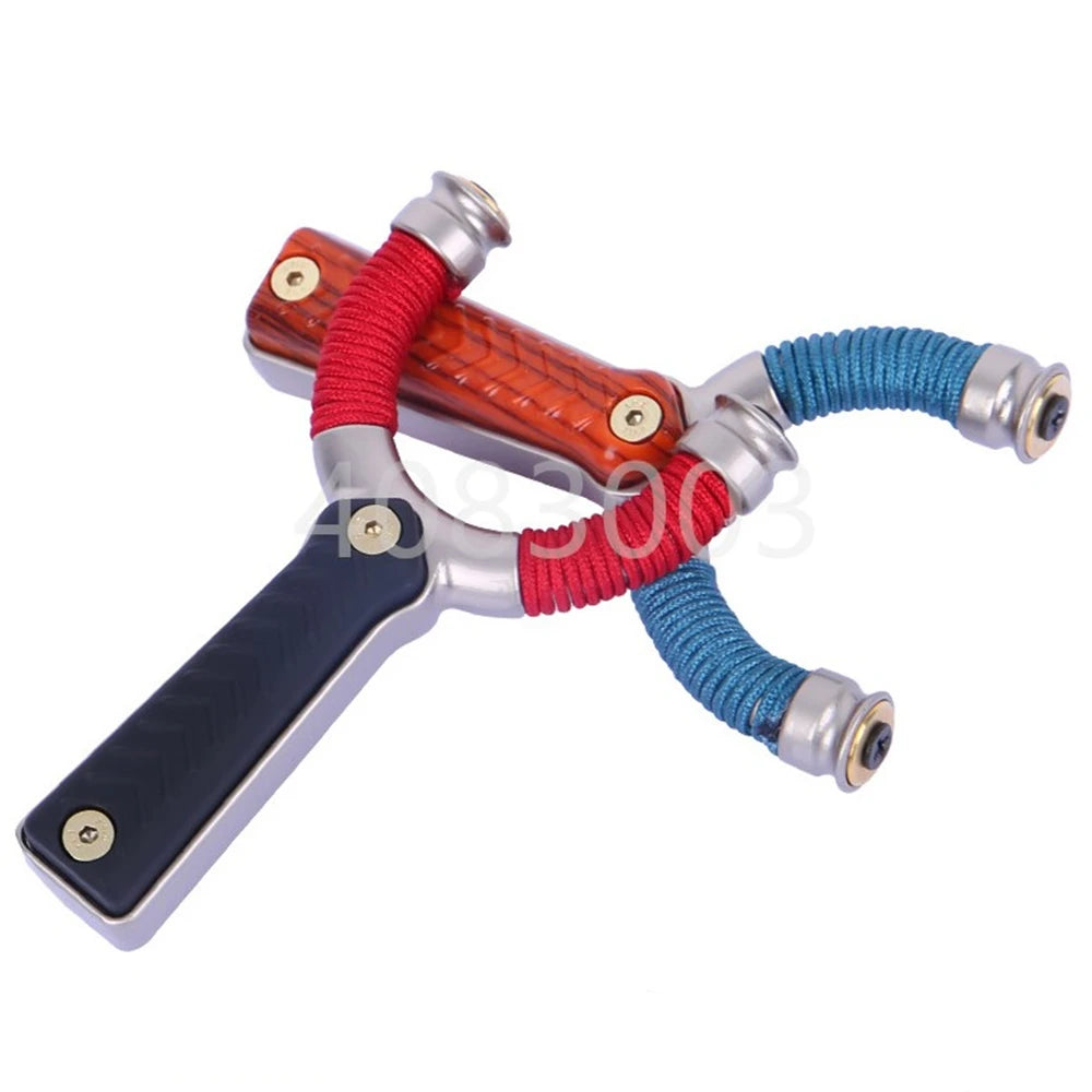 High-quality alloy steel Hunting Slingshot Powerful Catapult with Rubber Band Outdoor Shooting Slingshot professional Catapult