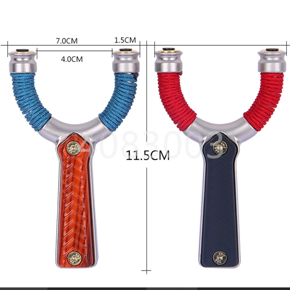 High-quality alloy steel Hunting Slingshot Powerful Catapult with Rubber Band Outdoor Shooting Slingshot professional Catapult