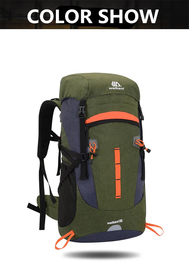 50L Travel Bag Camping Backpack Hiking Army Climbing Bags Trekking Mountaineering Mochila Large Capacity Sport Bag