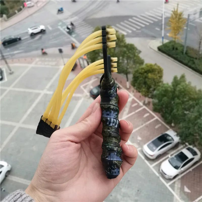 High-quality High-power Catapult Slingshot Shooting Fish Bow Titanium Steel Adult Hunting Shooting Slingshots Accept Customizati