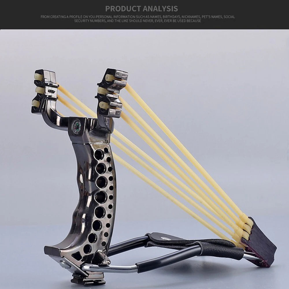 Powerful Hunting Slingshot With Rubber Band Tubing PU Leather Catapult Professional Tactical Plastic Pocket Sling Shot Ball