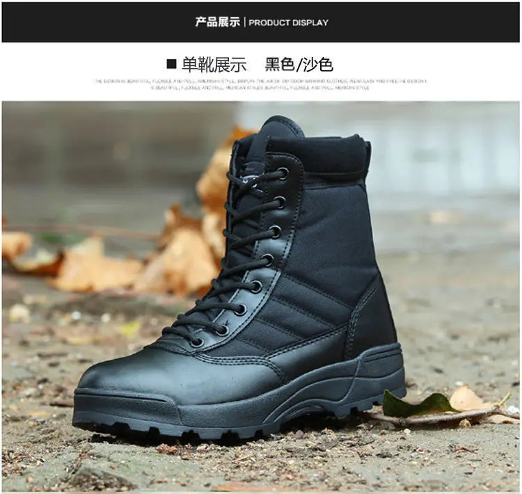 2024 Genuine summer tactical army fans high help desert combat boots tactics SWAT outdoor men's climbing shoes