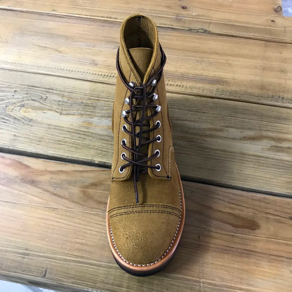 YQ8113 Rock Can Roll Size 35-52 Super Quality Handmade Genuine Italian Cow Leather Goodyear Welted Boots Custom Made Available