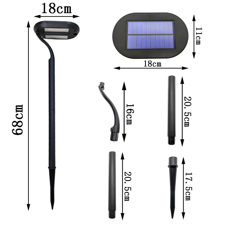 LED Solar Garden Lights Outdoor Solar Powered Lamp Waterproof Landscape Lighting For Pathway Patio Yard Lawn Lamp Decoration 2pc