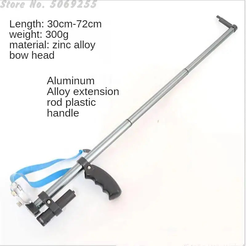 New Laser Aiming Slingshot Powerful Outdoor Hunting Competition Catapult  Use Flat Rubber Band Long Pole Telescopic Slingshot
