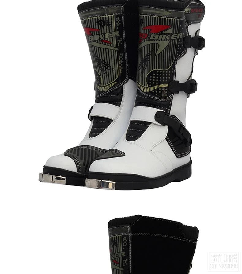 PRO-BIKER Men Motorcycle Boots Waterproof PU Botas Moto Boots Motocross Motorcycle Shoes Protection Motorcycle Long Thigh Boots