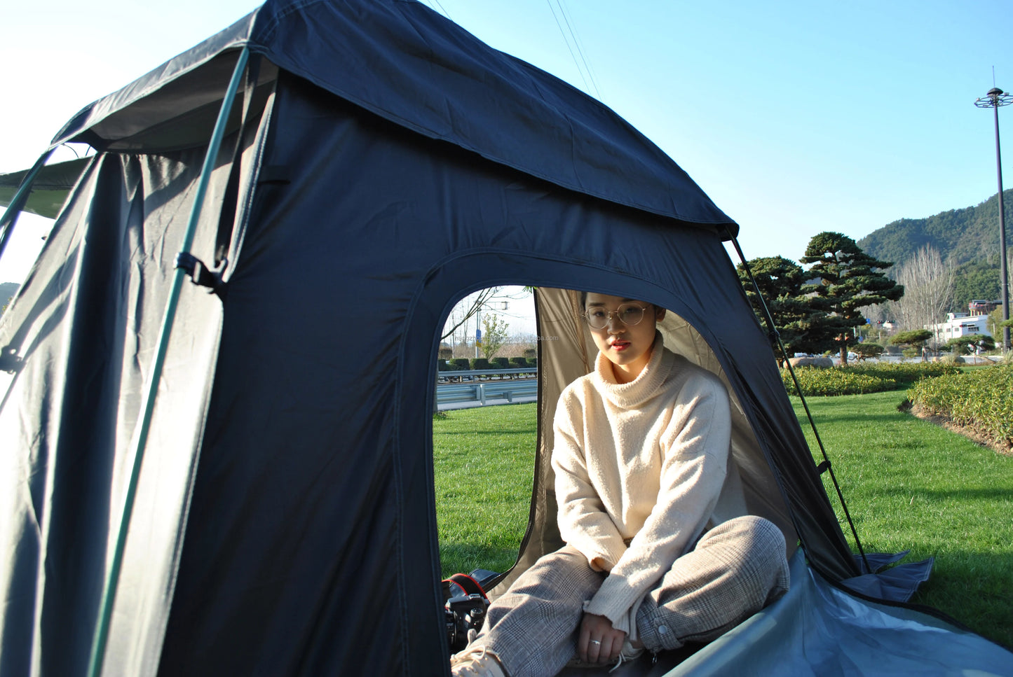 Cot Tent,Camping Tent,Backpacking Tent,3 Way Tent,Solo Tent,1 Person,Quick Setup,CZ-336 Camping tent build on cot or use alone