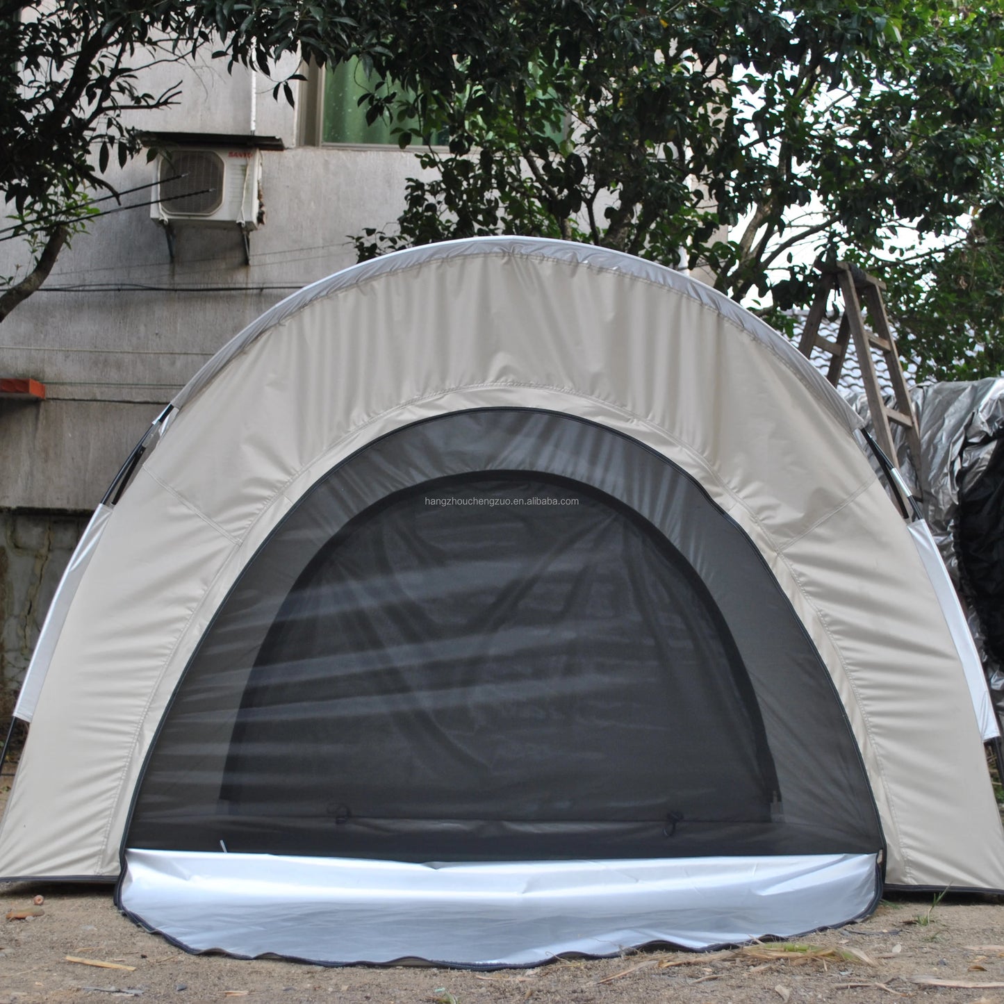 Off-Ground 3 Person Camping Fishing Tent with Double Mesh Doors - Insect Blocking, Durable Design, Easy Setup,Excluding bed