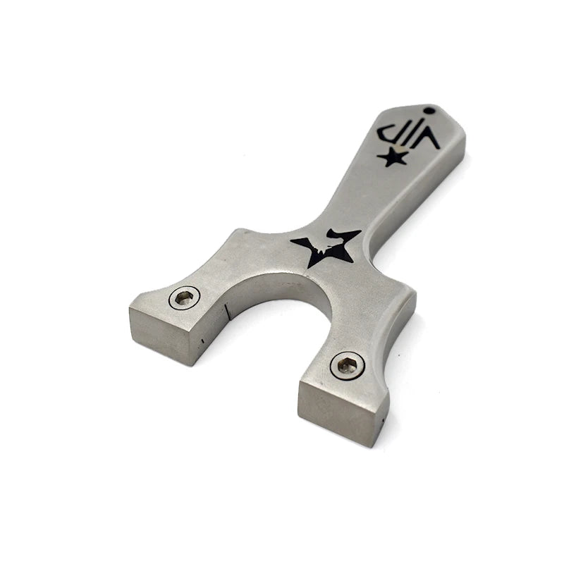 304 Stainless Steel Horse Head Slingshot Set with Rubber Band Line Cutting Integrated Straight Slingshot for Outdoor Shooting