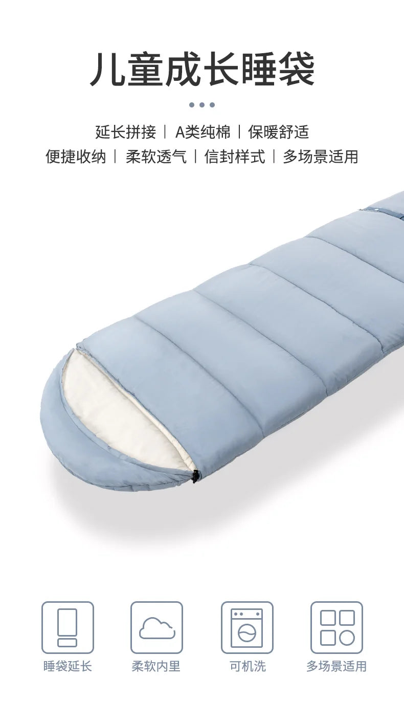 Naturehike-Children's Sleeping Bag, Extended Splicing, Camping, Hiking, Warm, Mummy, Outdoor