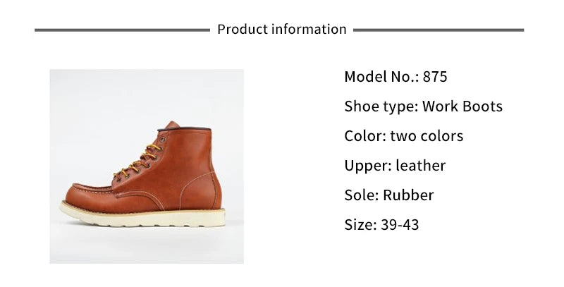 ZFTL Men's Ankle Boots American retro tooling boots Casual Crazy Horse Leather Men's Boots Vintage Man Lace up Boots 2025