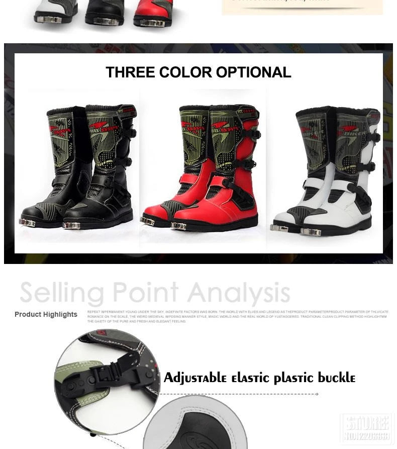 PRO-BIKER Men Motorcycle Boots Waterproof PU Botas Moto Boots Motocross Motorcycle Shoes Protection Motorcycle Long Thigh Boots