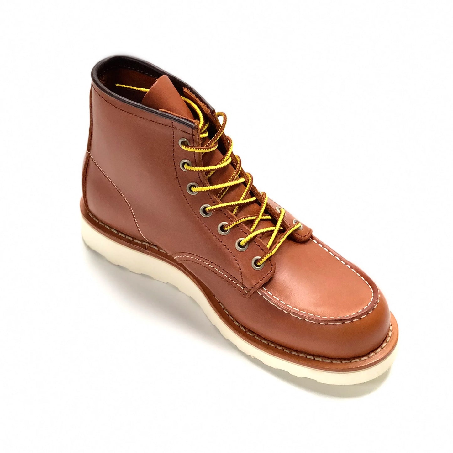 Durable Goodyear-Welted Stitchdown Rugged Style Work Boots Heritage Genuine Leather Moctoeboots Red For Men 1907 Shoes