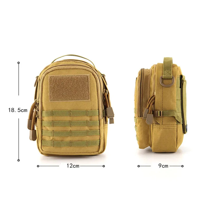 Tactical EDC Pouch Bag Universal Military Zipper Molle Hip Waist Bag Pocket Outdoor Camping Hunting Chest Bag Mini Army Backpack