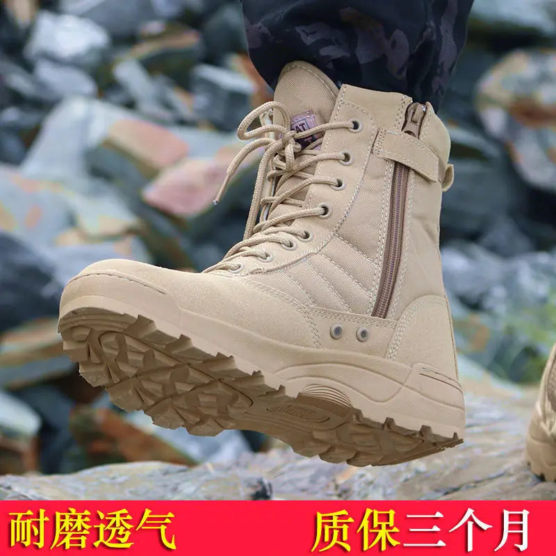 2024 Genuine summer tactical army fans high help desert combat boots tactics SWAT outdoor men's climbing shoes