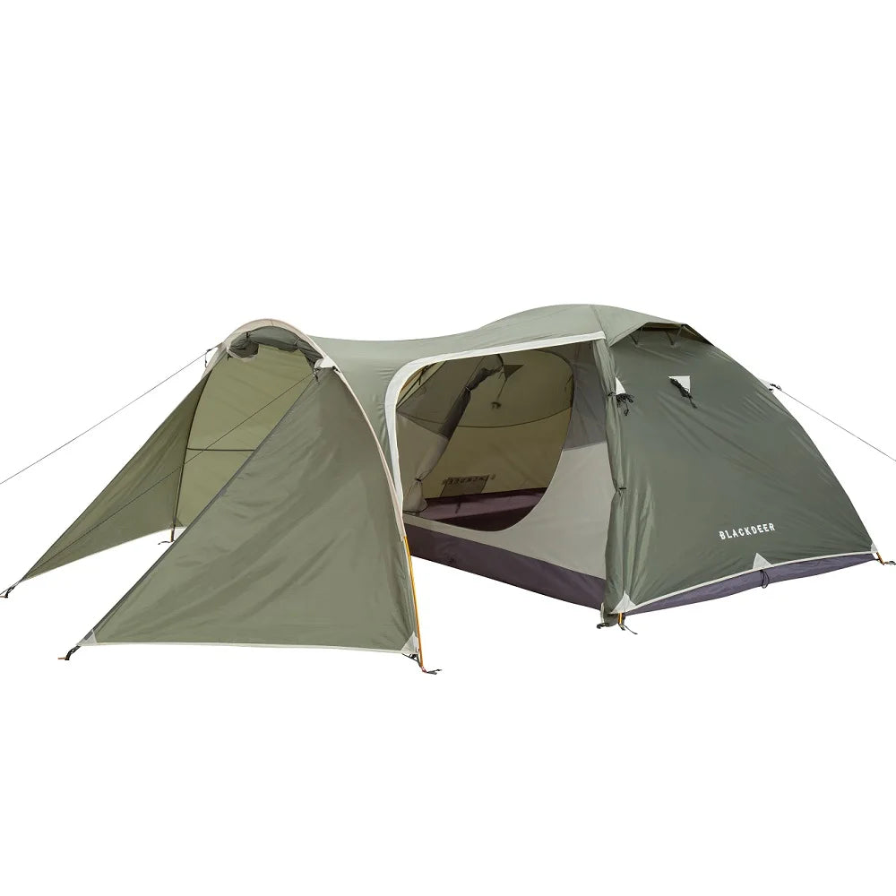 Blackdeer Ultralight Hiking Tent Large Expedition Tent for 3-4 persons PU3000 MM 210D Shelter Camping Bedroom&one a Living Room
