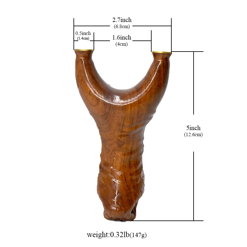 Piaoyu Solid Wood Slingshot Outdoor Catapult Toys Three-Dimensional Carving Wooden Flat Rubber Band Slingshot Shooting