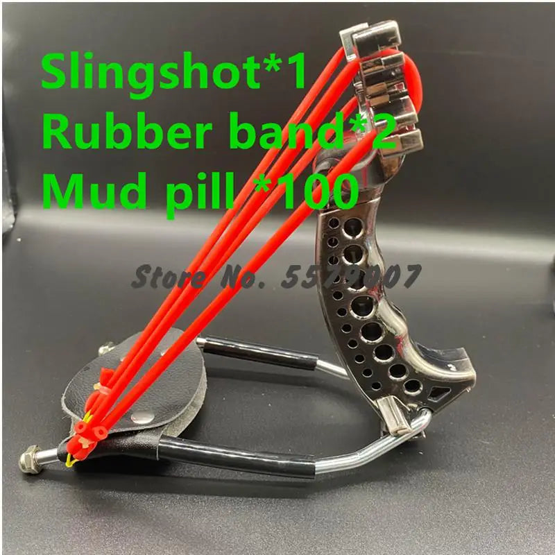 2020 NEW Powerful Hunting Slingshot With 2 Rubber Band Tubing Catapult Professional Tactical Pocket Target Sling Shot Ball