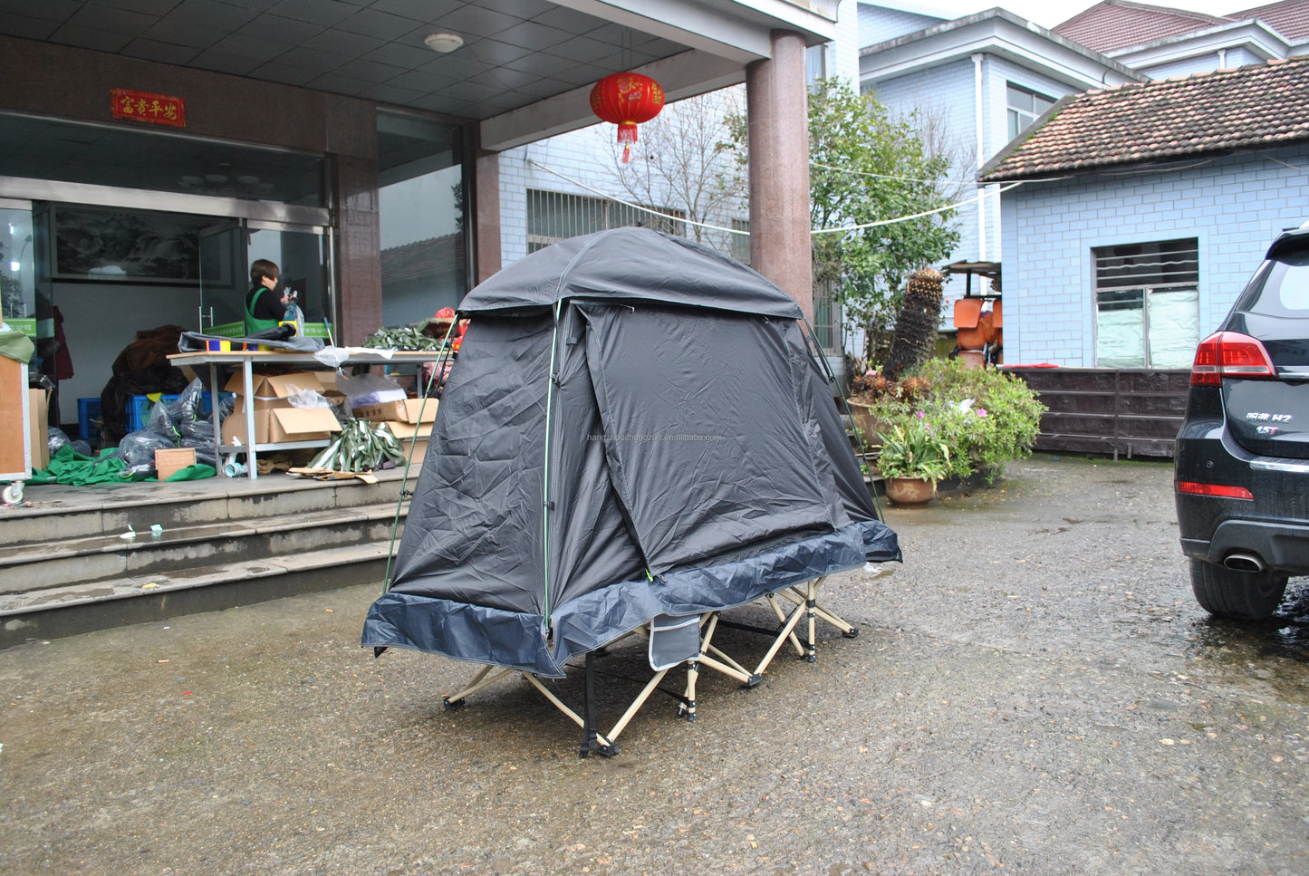 Cot Tent,Camping Tent,Backpacking Tent,3 Way Tent,Solo Tent,1 Person,Quick Setup,CZ-336 Camping tent build on cot or use alone