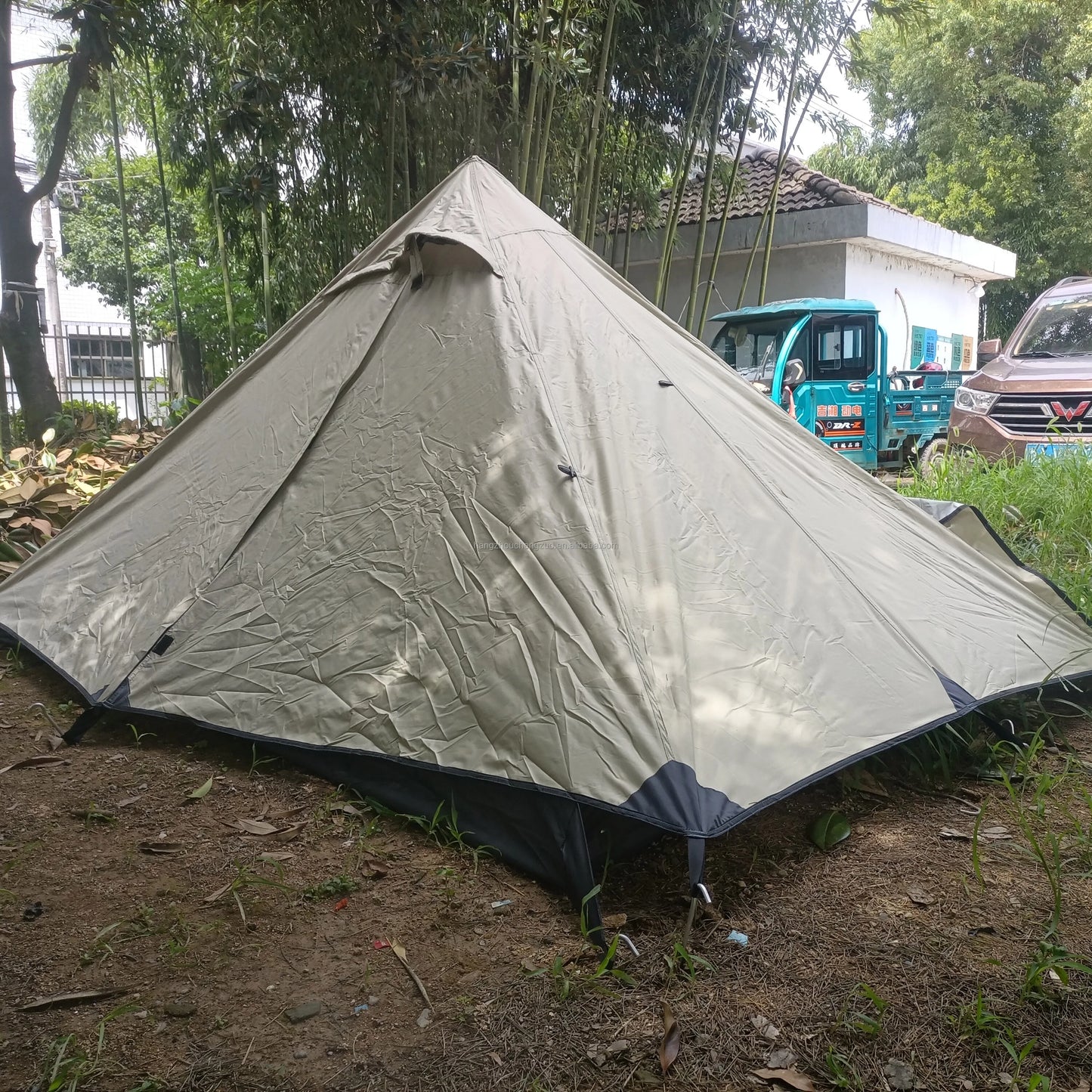 Waterproof CZX-250 Ultralight Pyramid Tent 1 Person Backpacking Teepee Waterproof Camping tent(exclude alpenstock),BC tent