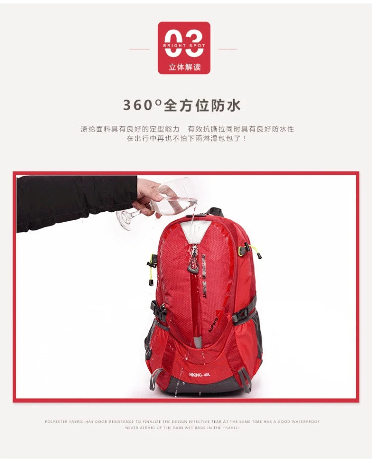 Quality Rucksack Camping Hiking Backpack Sports Bag 2021 Outdoor Travel Backpack Trekk Mountain Climb Equipment 40L Men Women