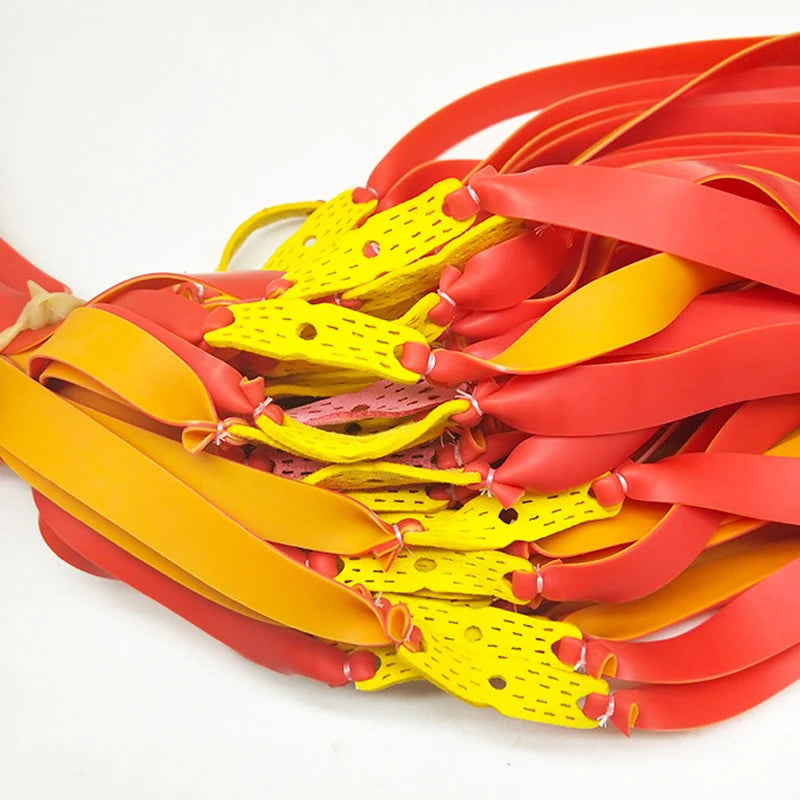 Outdoor Sports 6pcs 0.55-1.2 mm Rubber Band Powerful Hunting Accessories Flat Elastic Band For Slingshot Catapult Rubber Bands