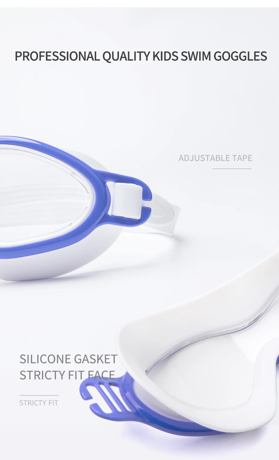 Professional large frame kids Swimming goggles Electroplating HD Anti fog Waterproof Glasses Diving Water sports Goggles Eyewear