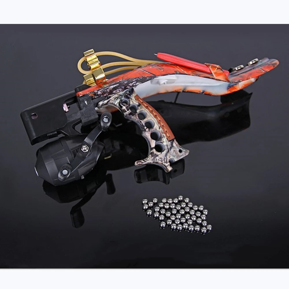 Hunting Slingshot Multi Function Hunting Crossbows Laser Rifle Toy With Darts Arrows Fishing Shooting Tool Professional Catapult