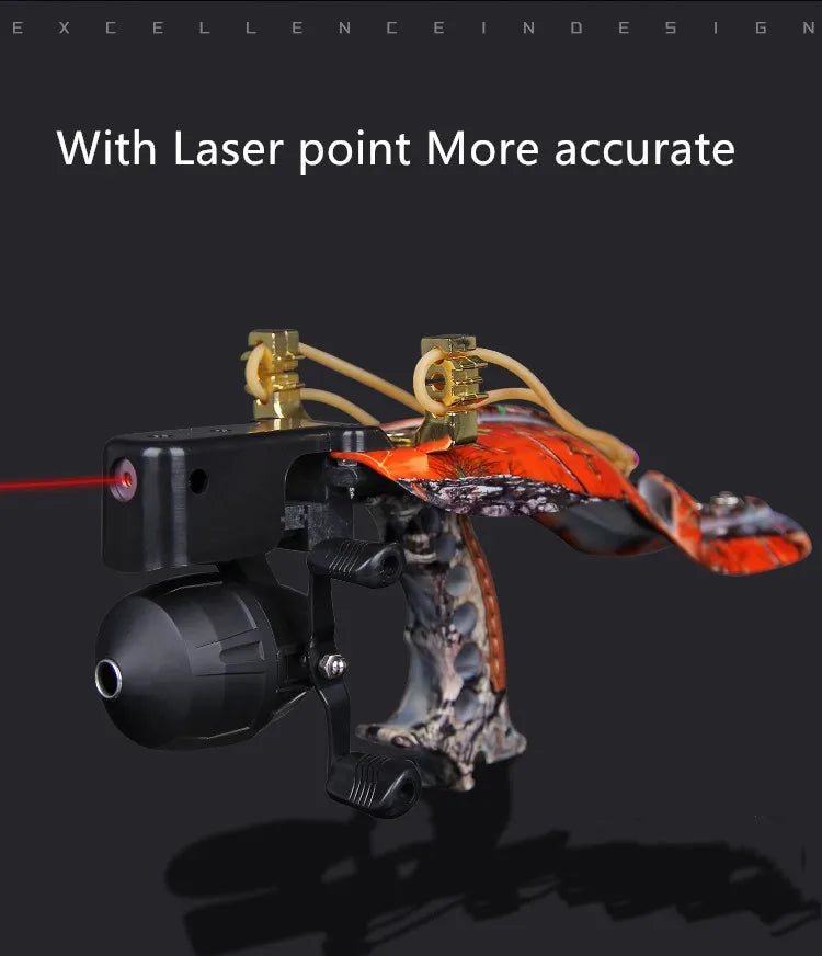 Hunting Slingshot Multi Function Hunting Crossbows Laser Rifle Toy With Darts Arrows Fishing Shooting Tool Professional Catapult
