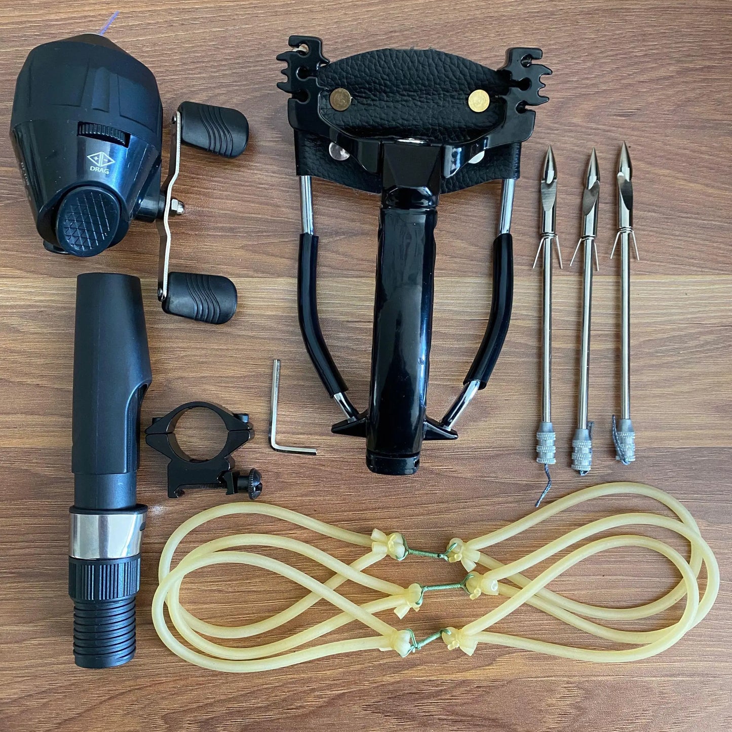 Alloy Hunting Fishing Slingshot Set High Precision Outdoor Shooting Catapult with Fishing Rubber Band Game Sling Shot with Darts