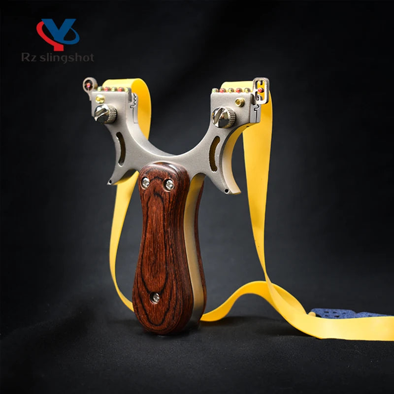 Hunting Slingshot High Quality Powerful Stainless Steel Catapult with Wooden Handle for Outdoor Sports Shooting Bow Accessories