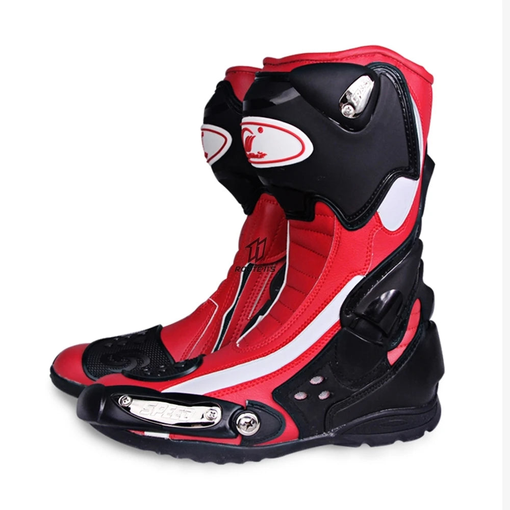 PRO-BIKER Men Motorcycle Boots Waterproof PU Botas Moto Boots Motocross Motorcycle Shoes Protection Motorcycle Long Thigh Boots