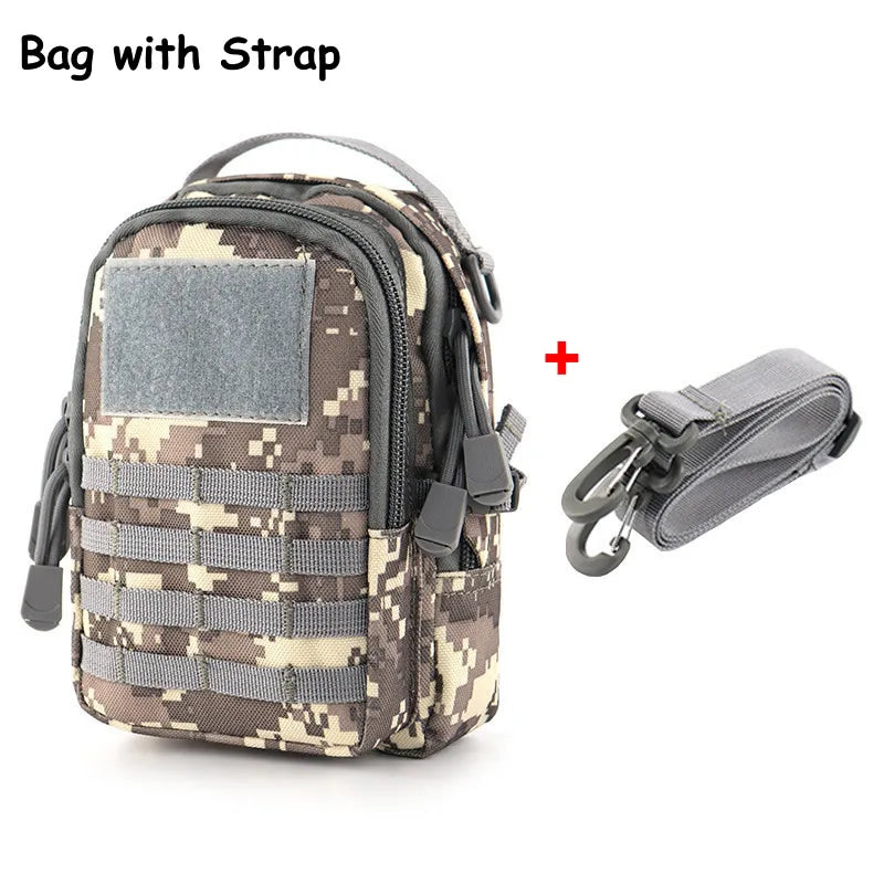 Tactical EDC Pouch Bag Universal Military Zipper Molle Hip Waist Bag Pocket Outdoor Camping Hunting Chest Bag Mini Army Backpack