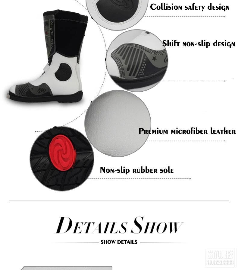 PRO-BIKER Men Motorcycle Boots Waterproof PU Botas Moto Boots Motocross Motorcycle Shoes Protection Motorcycle Long Thigh Boots