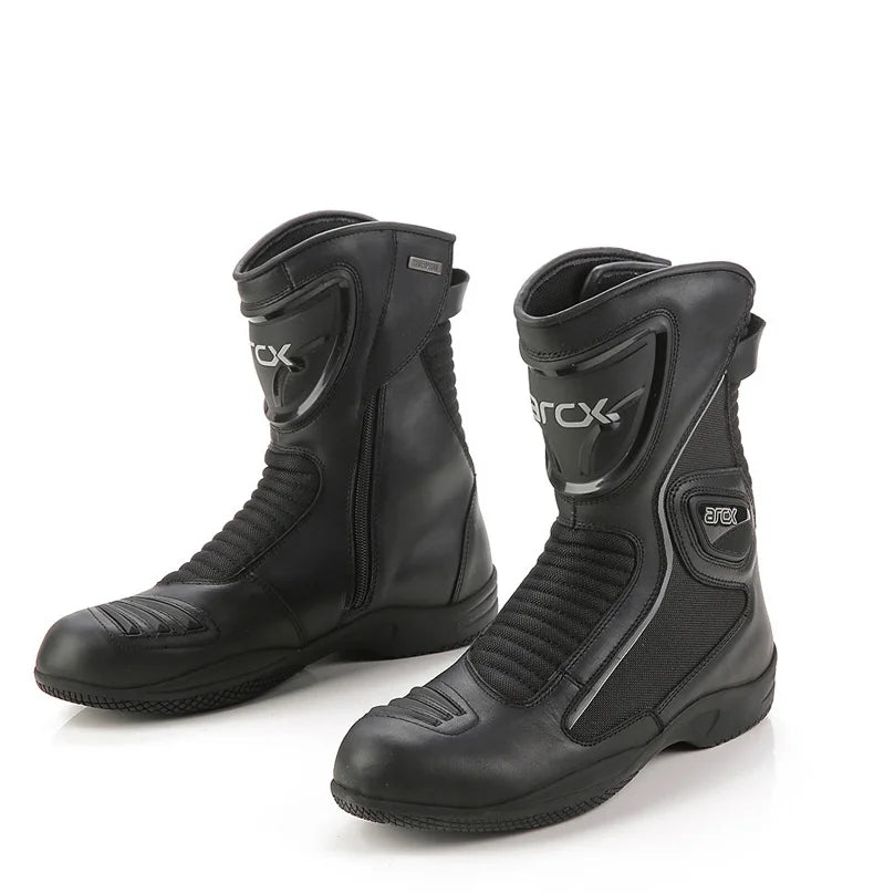 ARCX Motorcycle Boots Waterproof Motorcyclist Quilted Boots Men Winter Motorboats Motorcycle Supplies Unisex Leather Moto Shoes