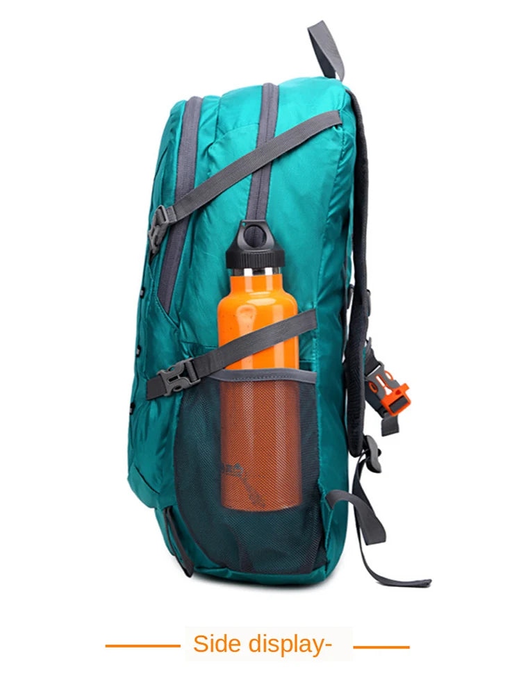 QUESHARK 40L Ultralight Waterproof Soft Foldable Camping Shoulder Backpack Climbing Travel Mountaineering Hiking Cycling Bag