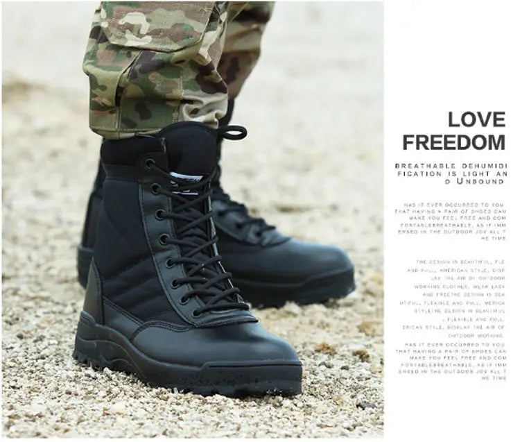 2024 Genuine summer tactical army fans high help desert combat boots tactics SWAT outdoor men's climbing shoes