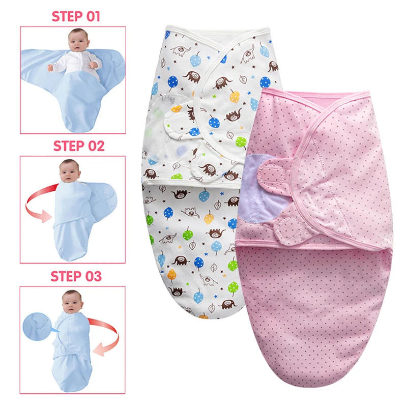 Wholesale baby sleeping bag newborn envelope cocoon wrap swaddle soft 100% cotton 0-6 months sleep blanket