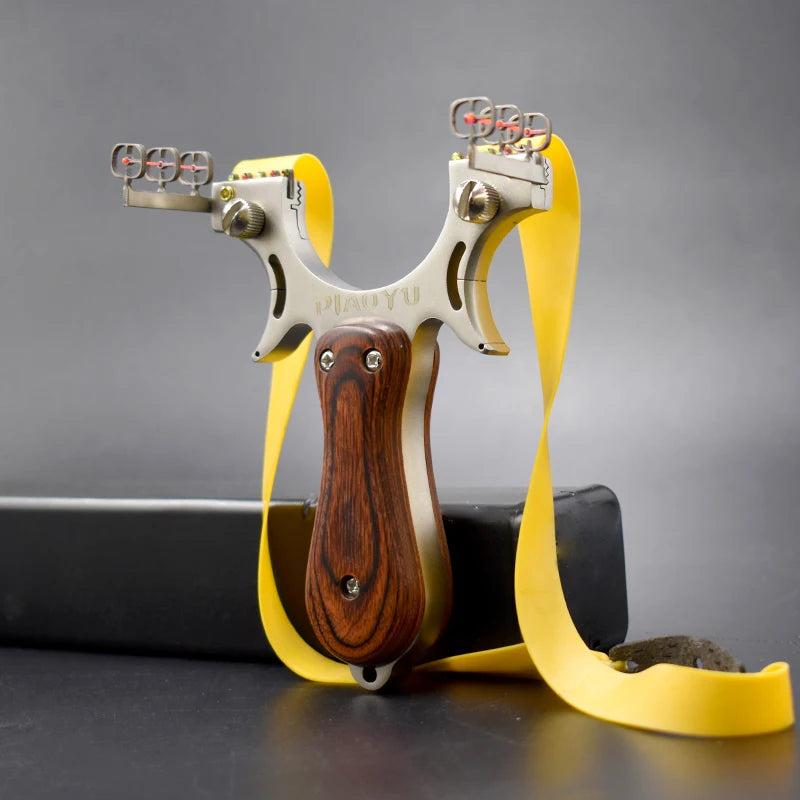 New Upgraded Stainless Steel Slingshot Widened Catapult Head /Extended Handle Professional Outdoor Hunting Shooting Tool Set