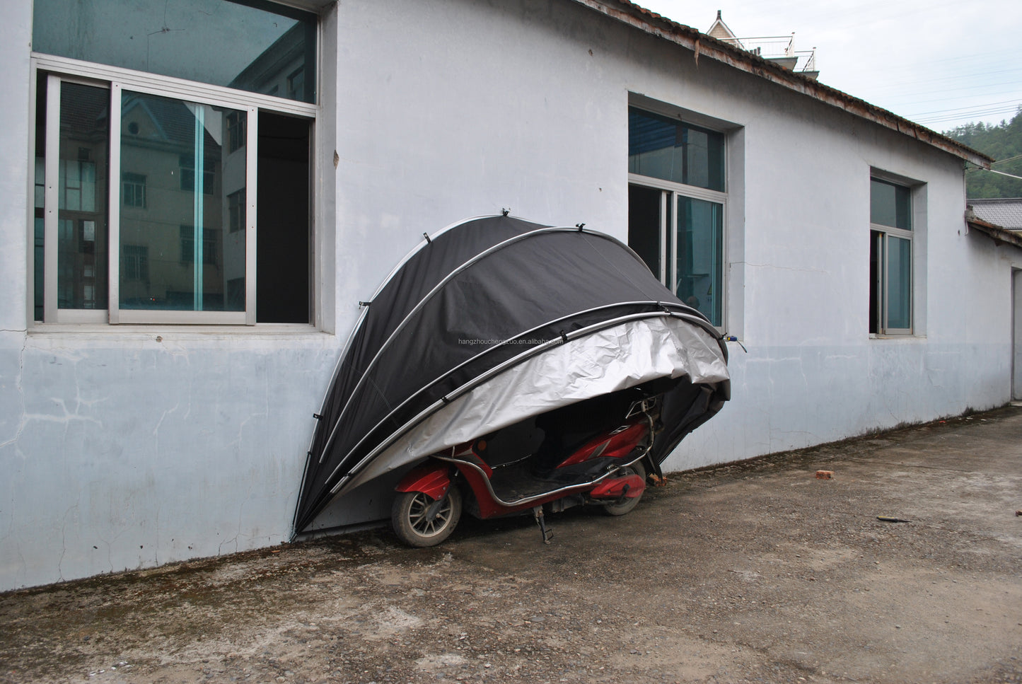 CZX-507 Hanging Motorbike Bike Tent Cover Shed Strong Frame Storage Garage Weatherproof Motorcycle Moped Mobility Scooter tent