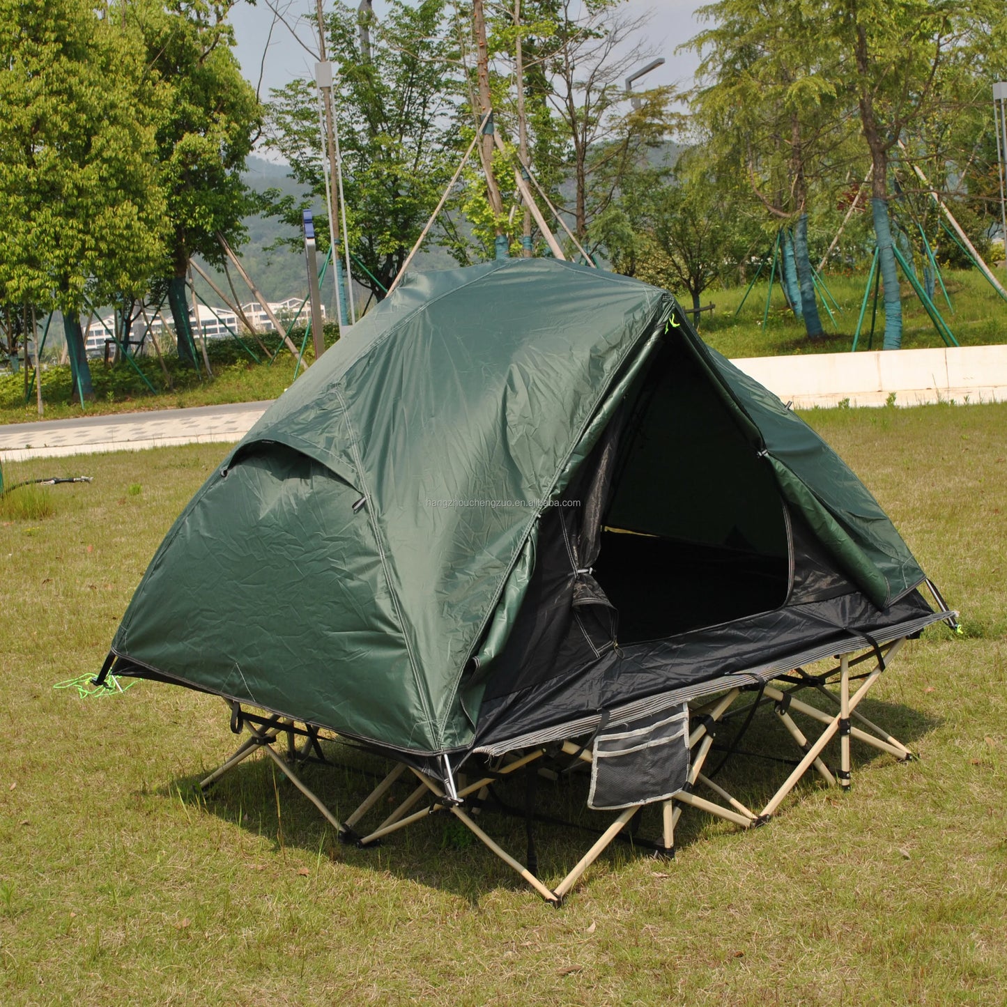Ultralight 2 Person Cot Tent for Camping Ground Bed Tent with Footprint Bed Not Included the Bed