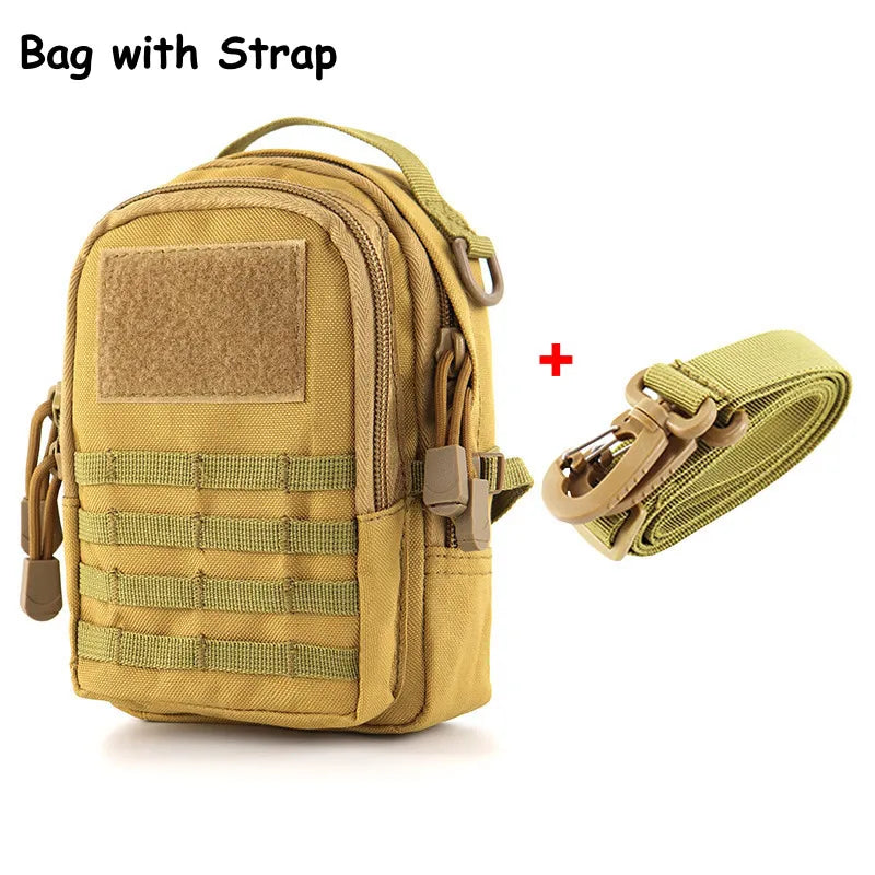 Tactical EDC Pouch Bag Universal Military Zipper Molle Hip Waist Bag Pocket Outdoor Camping Hunting Chest Bag Mini Army Backpack