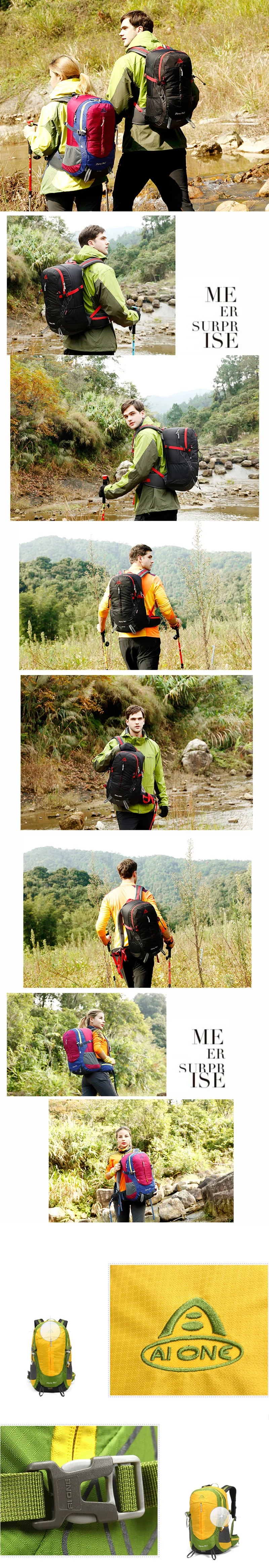 36L Mountain Top Climbing Bag Hicking Trekking Backpack Men Women Survival Backpack Tourist Cycling Backbag Tramping Pack 2022