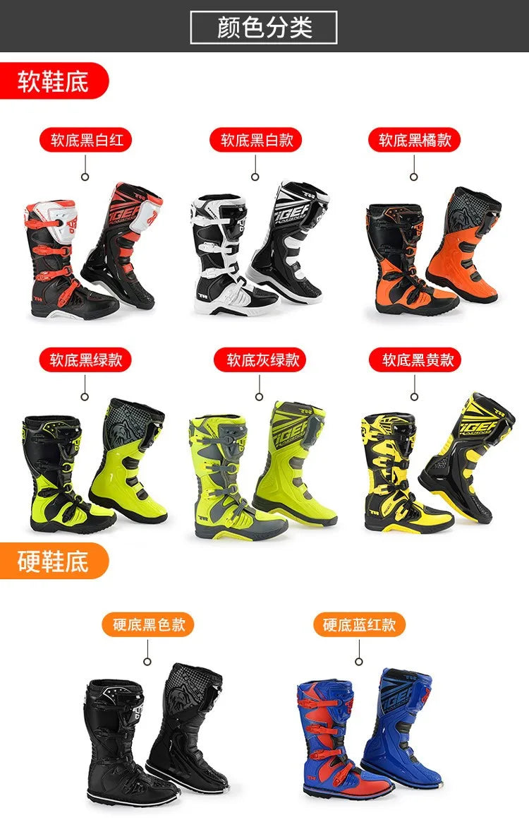 2021 NEW Motorcycle Enduro Motocross Boots Riding Mx Moto Cross Botas Motorbike Motorboats Shoes Racing Men's MTB Downhill Boots