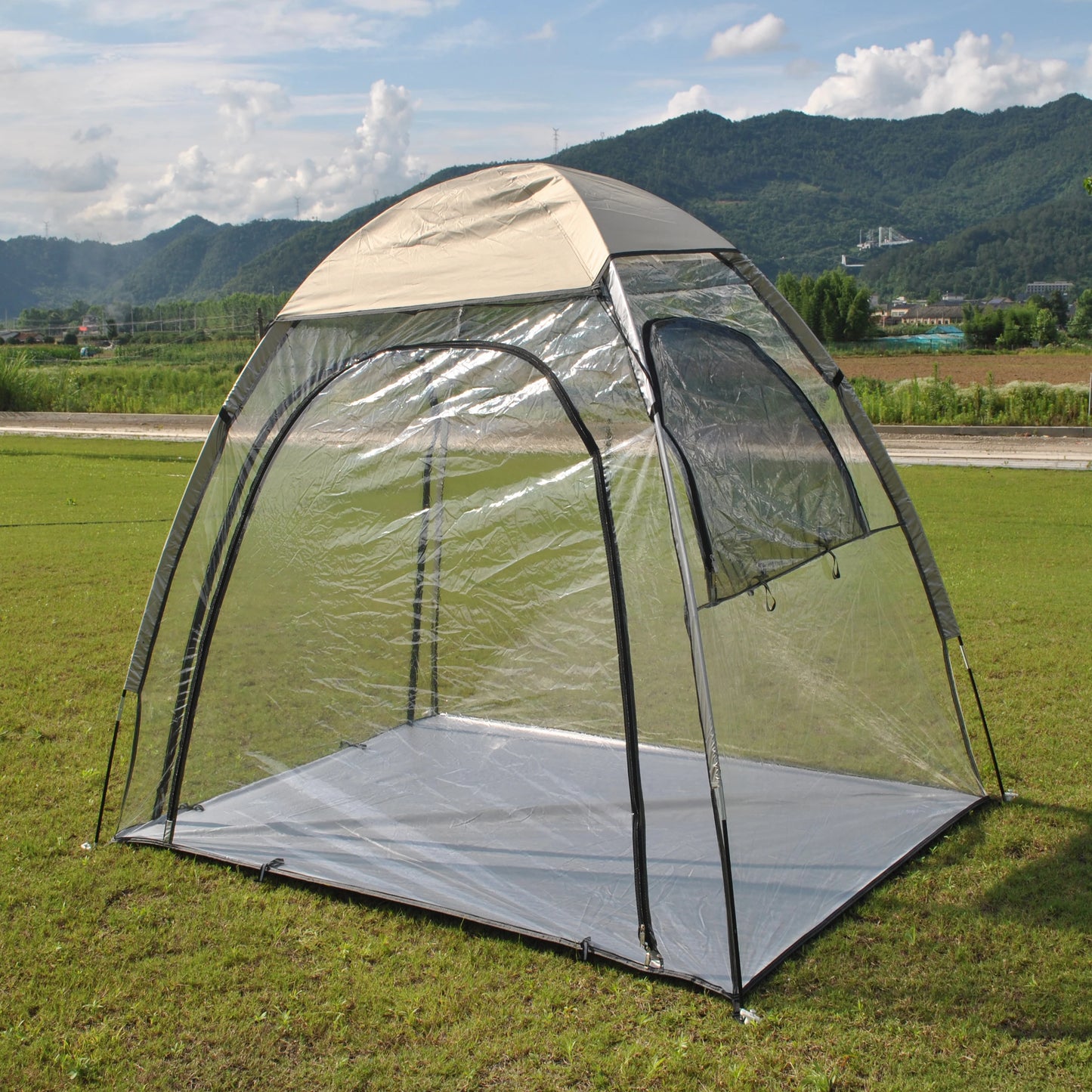 Sports Tent All Weather Clear Sport Shelter Waterproof and Windproof with Detachable Top Cover Rain Tent,PVC tent,Warm keep tent