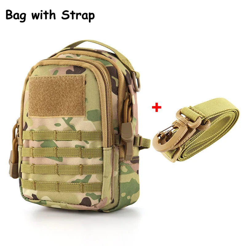 Tactical EDC Pouch Bag Universal Military Zipper Molle Hip Waist Bag Pocket Outdoor Camping Hunting Chest Bag Mini Army Backpack