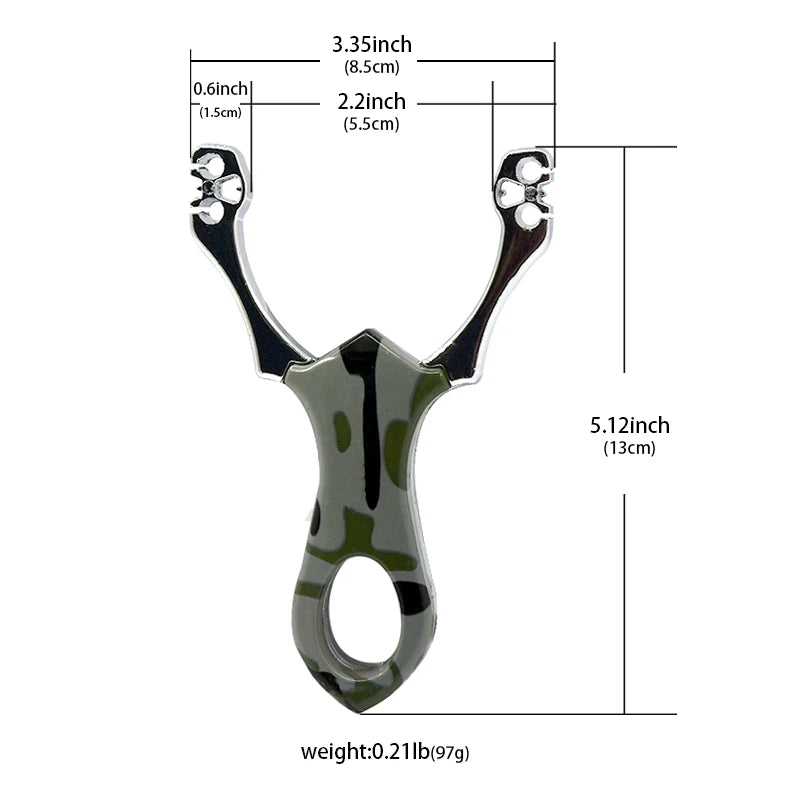 Metal Slingshot High Precision Powerful Bow Catapult with Round Rubber Band for Outdoor Hunting Shooting Game Entertainment New