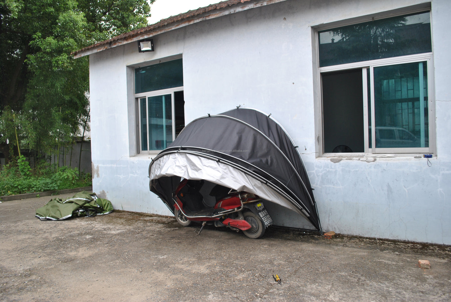 CZX-507 Hanging Motorbike Bike Tent Cover Shed Strong Frame Storage Garage Weatherproof Motorcycle Moped Mobility Scooter tent