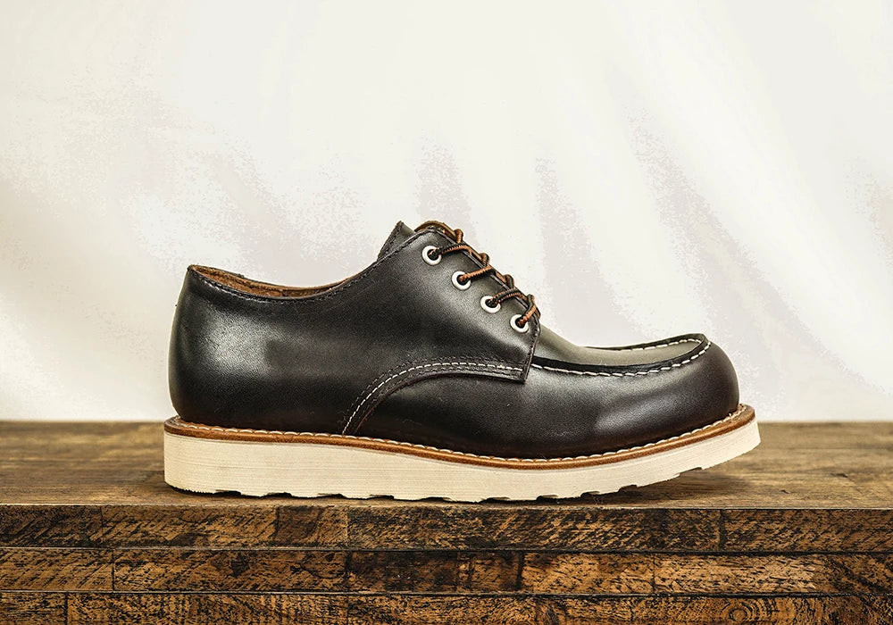 Durable Goodyear-Welted Stitchdown Rugged Style Work Boots Heritage Genuine Leather Moctoeboots Red For Men 1907 Shoes