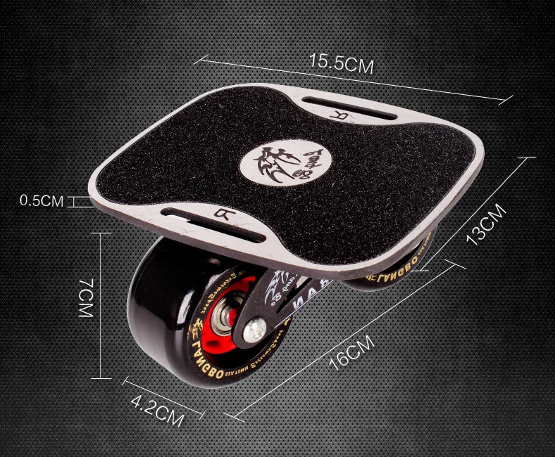 1 Pair Skateboard Aluminium Alloy Mini Drift Short Board Roller